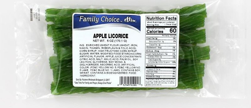 [6247498] APPLE LICORICE BAG 6 OZ       