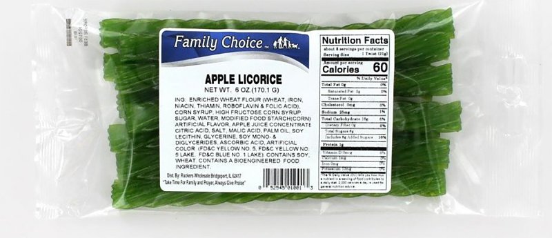 APPLE LICORICE BAG 6 OZ       