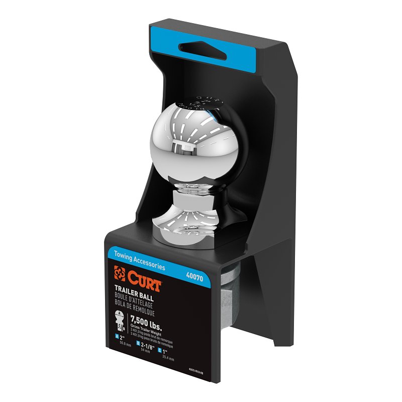 BALL TRAILR CHROME 2X1X2-1/8IN