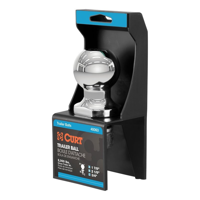 BALL TRLR CHRM 1-7/8X3/4-2-1/8