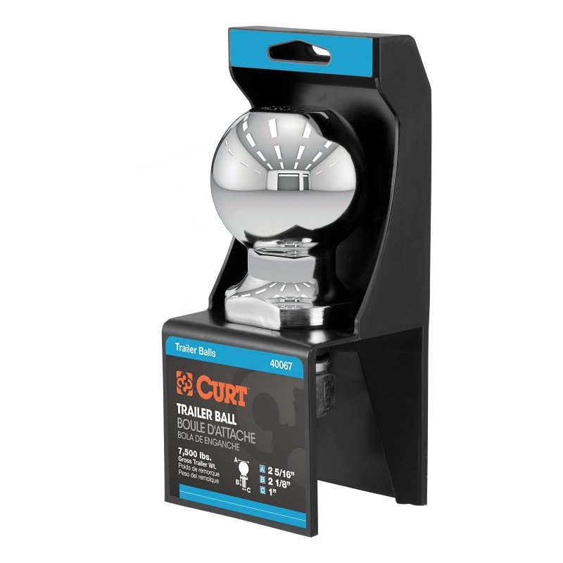 BALL TRLR CHRM 2-5/16X1X2-1/8 