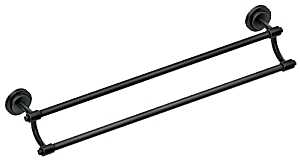 BAR TOWEL ISO DBL MAT BLK 24IN