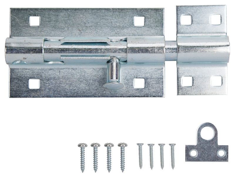 BARREL BOLT LOCK HD 6IN ZINC  