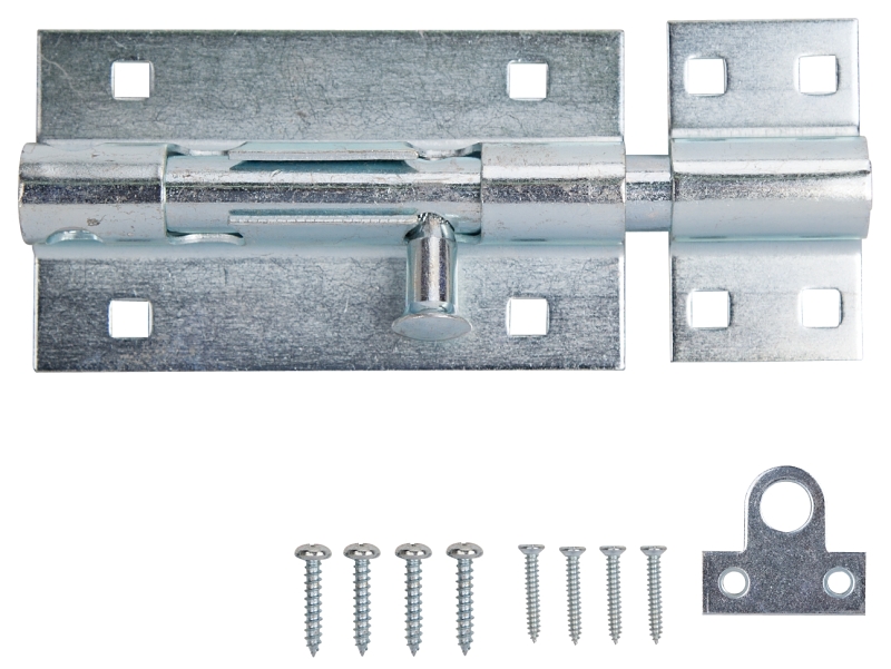 BARREL BOLT LOCK HD 6IN ZINC  
