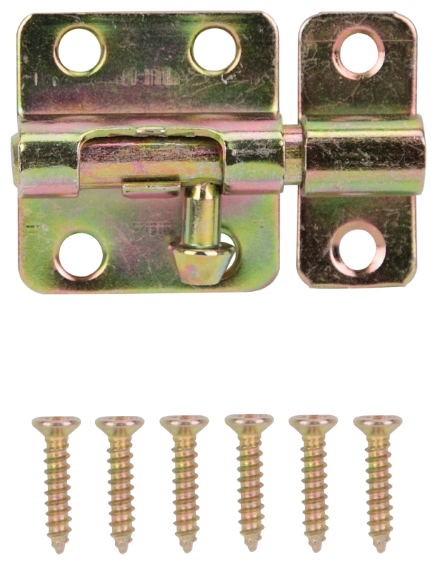 BARREL BOLT STL 2IN SAT BRASS 