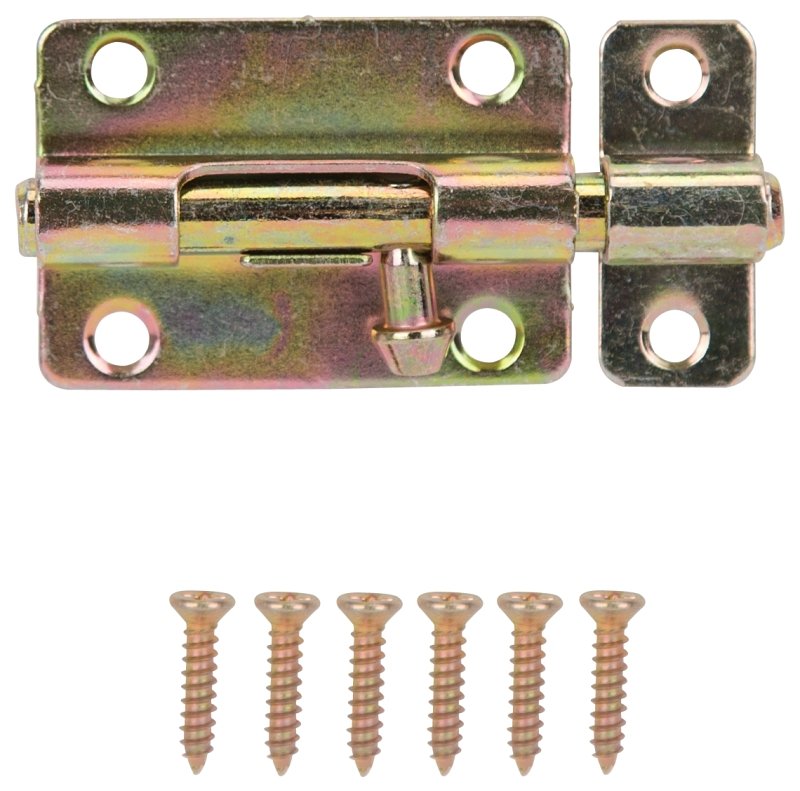 BARREL BOLT STL 3IN SAT BRASS 