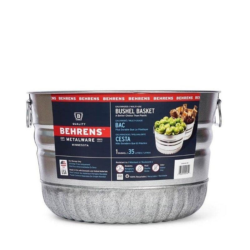 [6463996] BASKET UTIL RND GALV 1 BUSHEL 