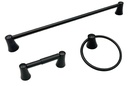 BATH ACC SET MATTE BLACK      
