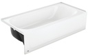 BATHTUB LH WHITE STEEL ALOHA  