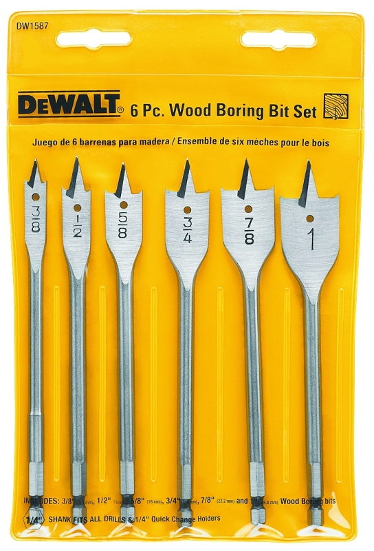 BIT SPADE WOOD BORING 6PC     