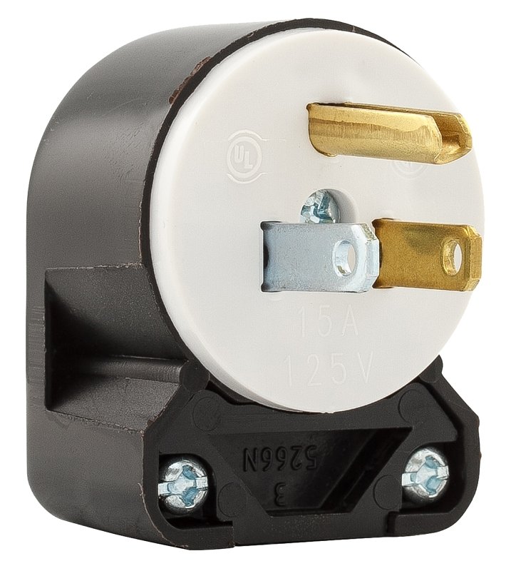 [6269393] BLACK INDUS ANGL 3 WIRE PLUG  