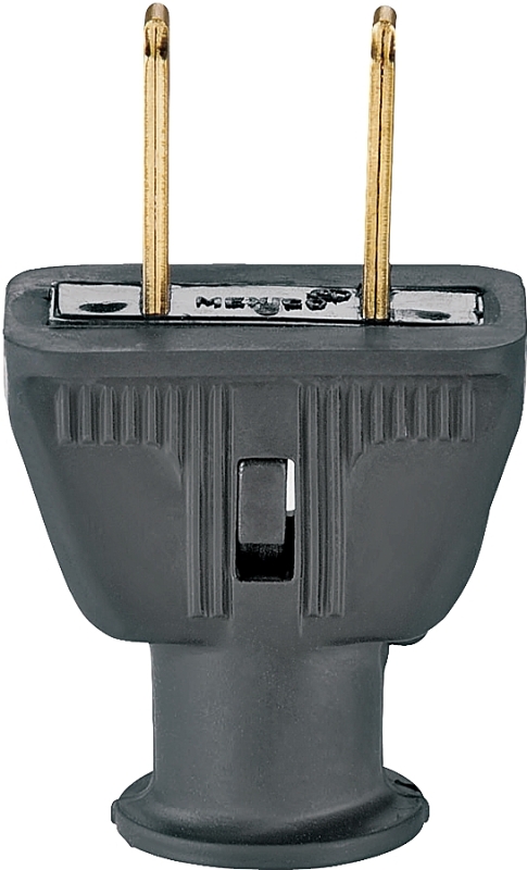 BLACK RUBBER 2WIRE PLUG       