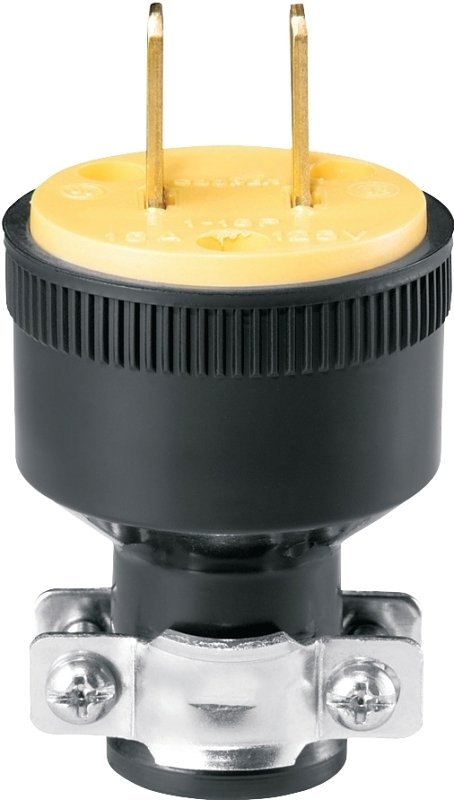 [4543310] BLACK RUBBER ROUND 2WIRE PLUG 