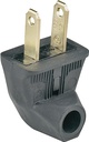 BLACK SIDEOUTLET 2WIRE PLUG   