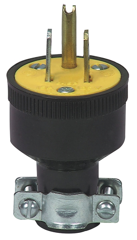 BLACK STRAIGHT 3WIRE PLUG     