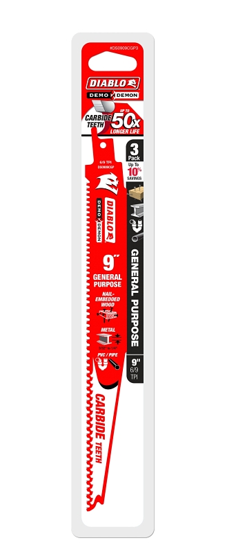 BLADE RECP CRBD TP GEN 3PK 9IN