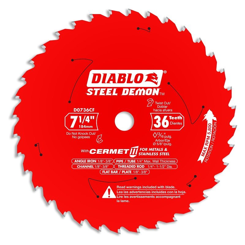 BLADE SAW 36T F/MTL&SS 7-1/4IN