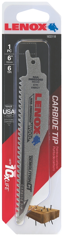 BLADE SAW RECIPROCATE 6TPI 6IN