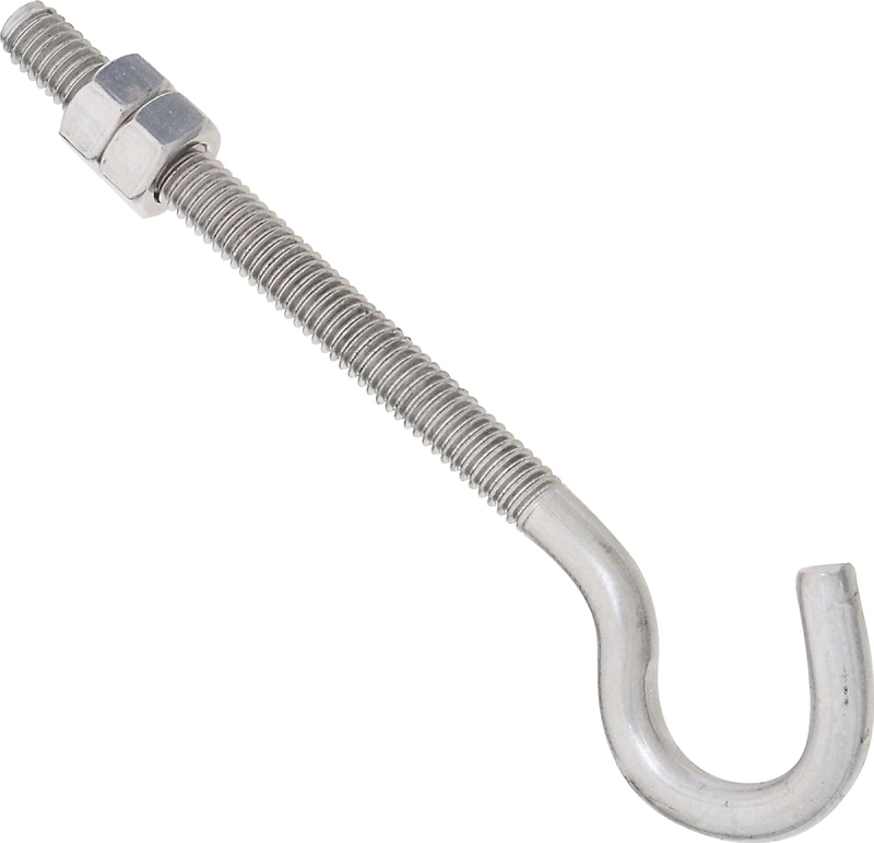 BOLT J-HOOK 5/16X5IN SS       