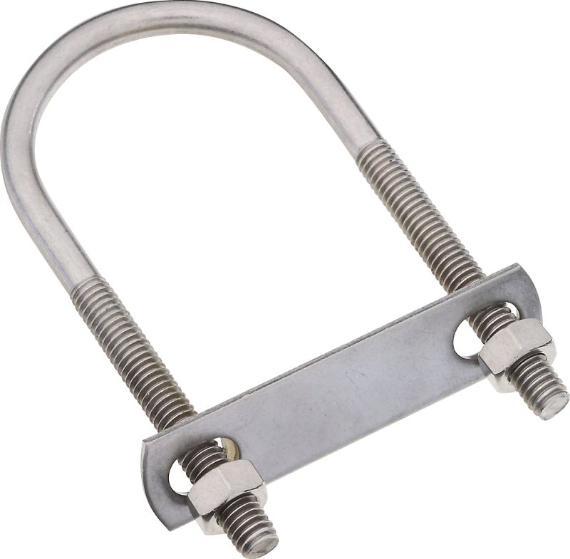 BOLT U SS W/NUT 5/16X2X2.5IN  