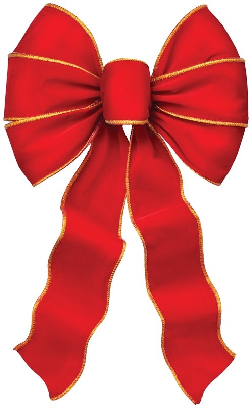 [3420007] BOW 7 LOOP WIRED DLX RED/GOLD 