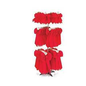 [3441888] BOW ASST RED VELVET W/RACK    