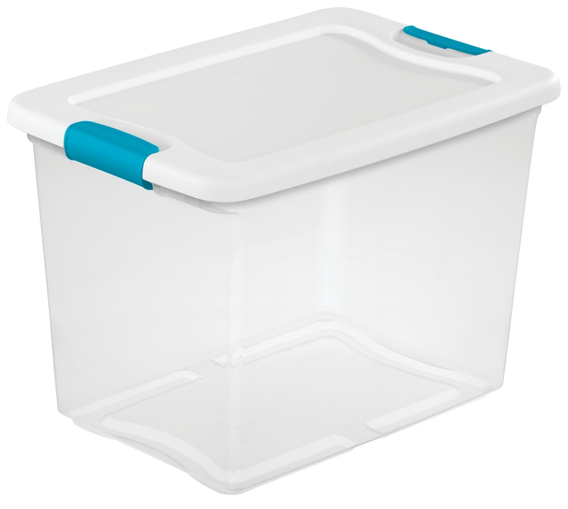 BOX LATCHING W/LID PLSTC 25QT 