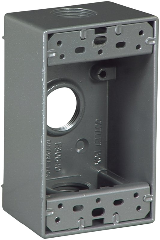BOX OUTLT ALM 1G 3/4IN WTHRPRF