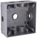 BOX OUTLT ALUM 2G 31CU 7KO GRY