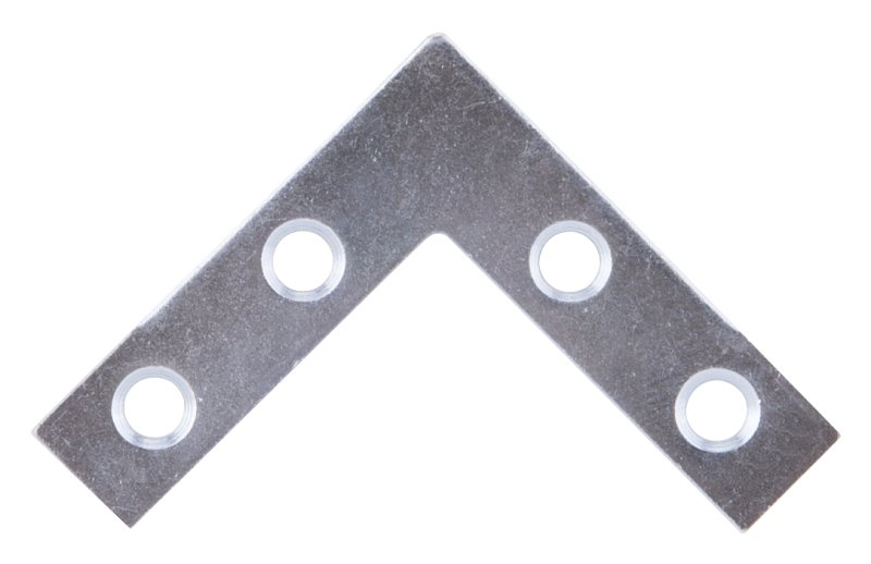 BRACE CORNER FLT STL 1.5X3/8ZN