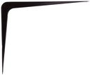 BRACKET SHELF BLACK 12X14IN   