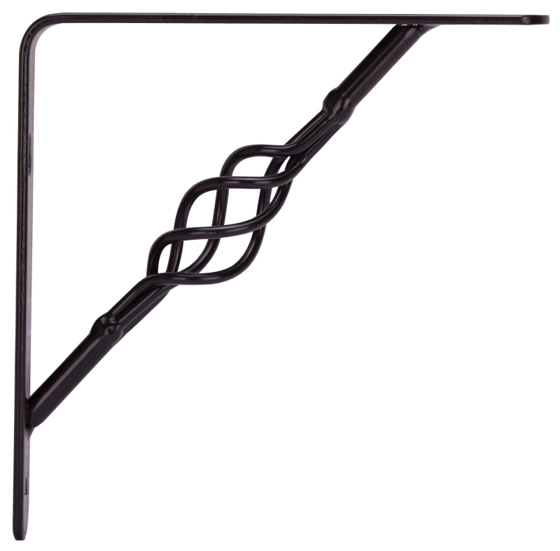 BRACKET SHELF DECO BLACK 6X6IN