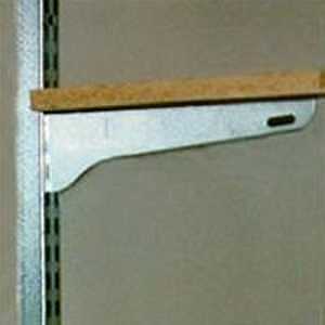 BRACKET SHELF SGL STL 10IN WHT
