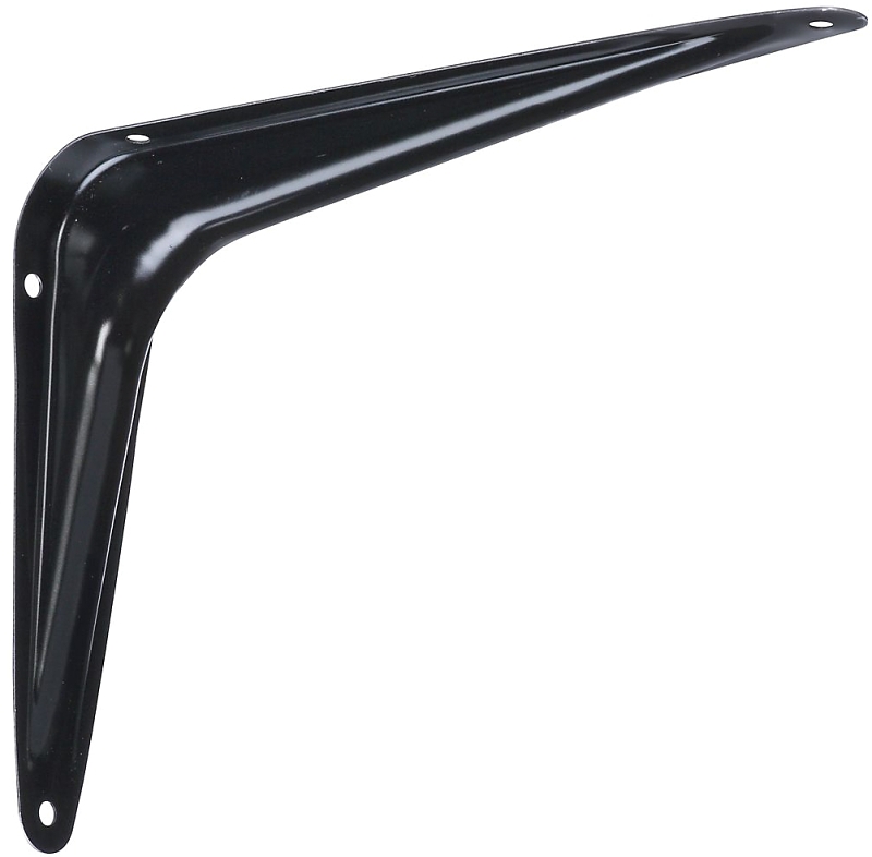 BRACKET SHELF UTLTY 6X8 BLACK 
