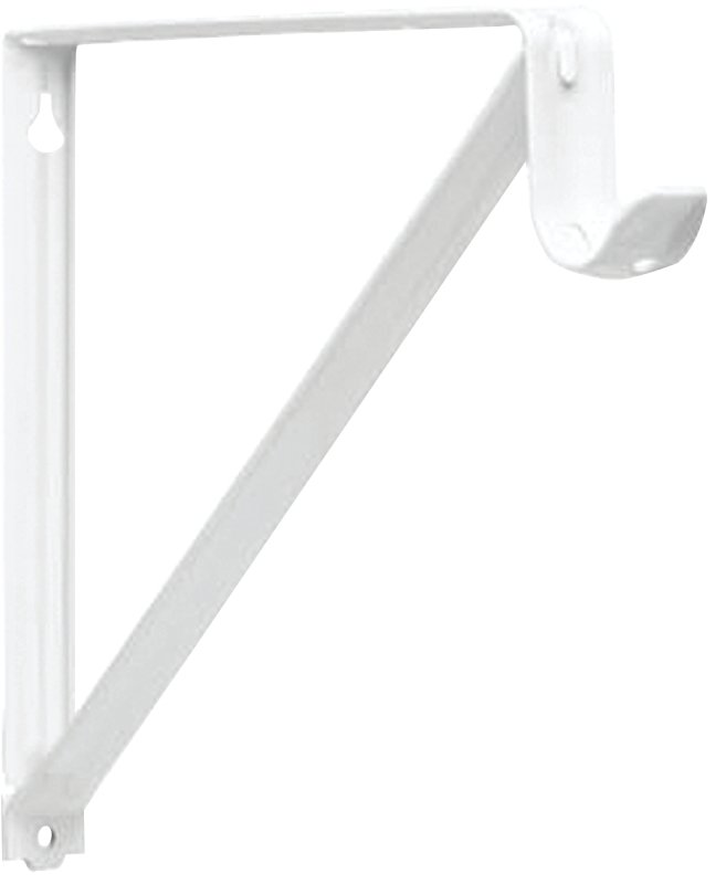 BRACKET SHELF/ROD NON-ADJ WHT 