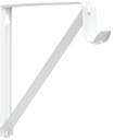 BRACKET SHELF/ROD NON-ADJ WHT 