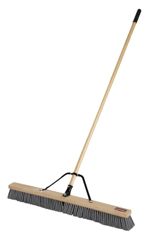 BROOM PUSH ROUGH GRAY-BRN 36IN