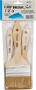 BRUSH CHIP SET WHITE CHINA 3PC