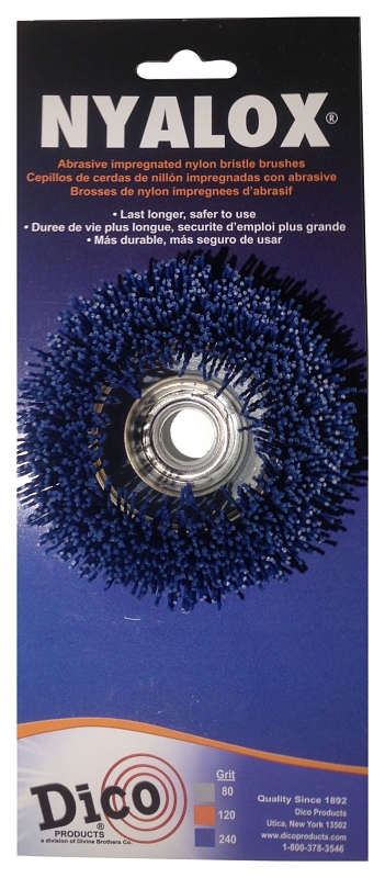 BRUSH CUP BLUE FN 3X5/8-11IN  