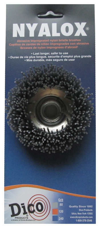 BRUSH CUP GRAY CRS 3X5/8-11IN 