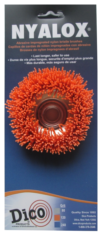 BRUSH CUP ORNG MED 3X5/8-11IN 