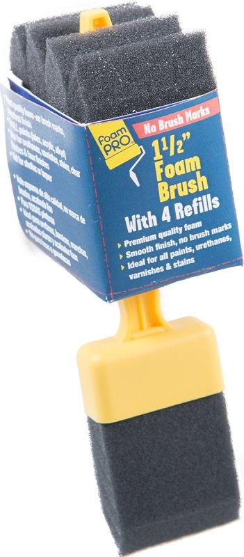 BRUSH FOAM W/4 REFILLS 1-1/2IN