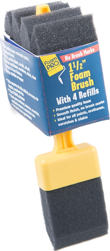 BRUSH FOAM W/4 REFILLS 1-1/2IN