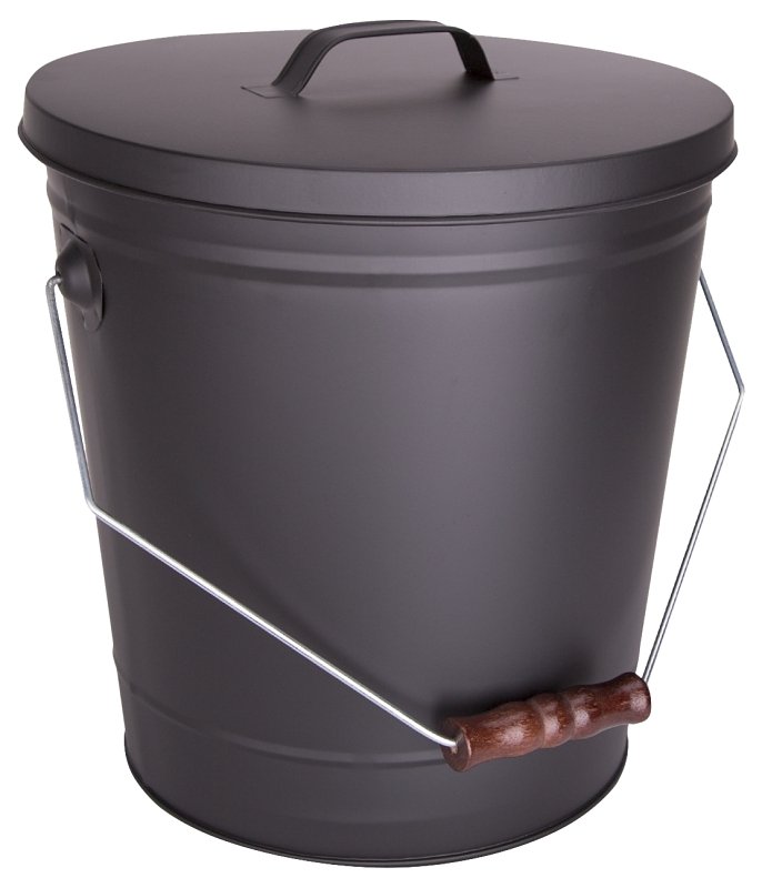 [3516721] BUCKET ASH W/LID BLK 13IN     