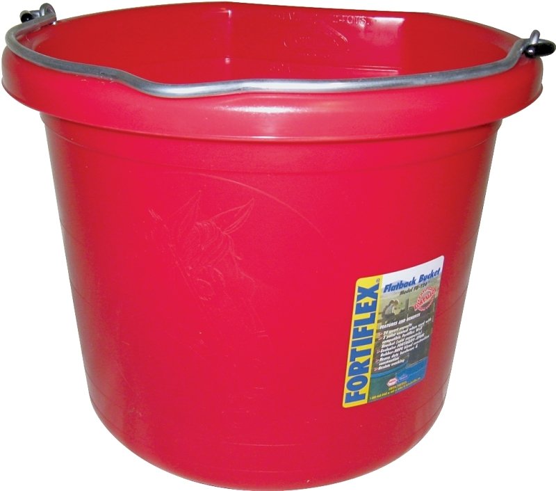 BUCKET FLAT-SIDED RED         