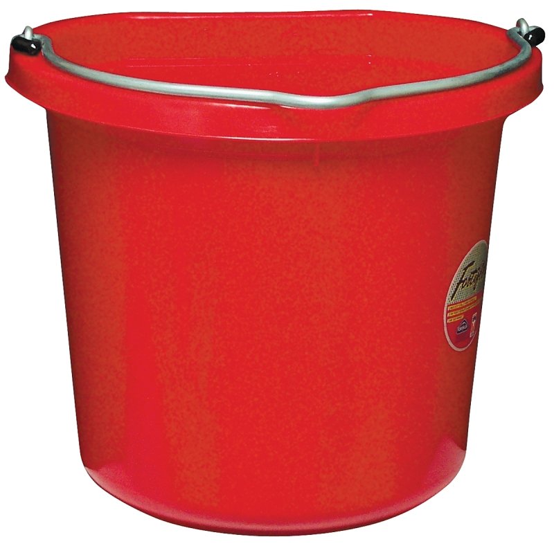 BUCKET FLAT-SIDED RED 20QT    