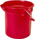 BUCKET ROUND RED 10QT         