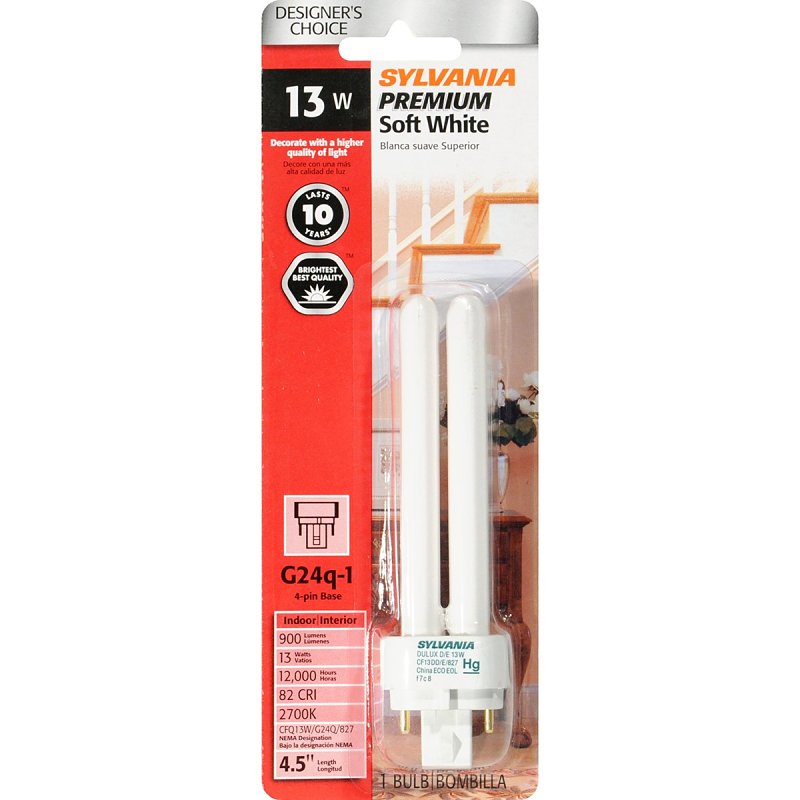 BULB FLUOR 4PIN 2TUBE SWHT 13W