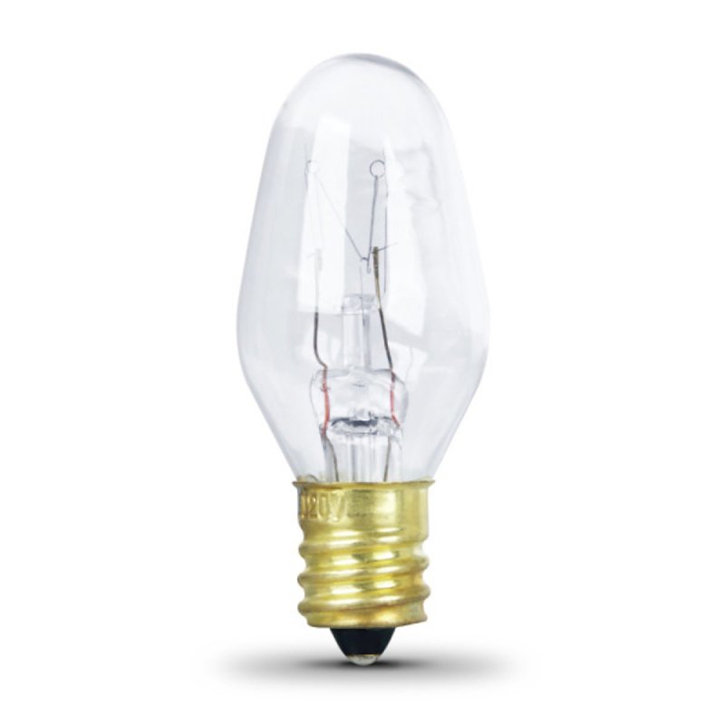 BULB INCAN CAND C7-1/2 10W CLR