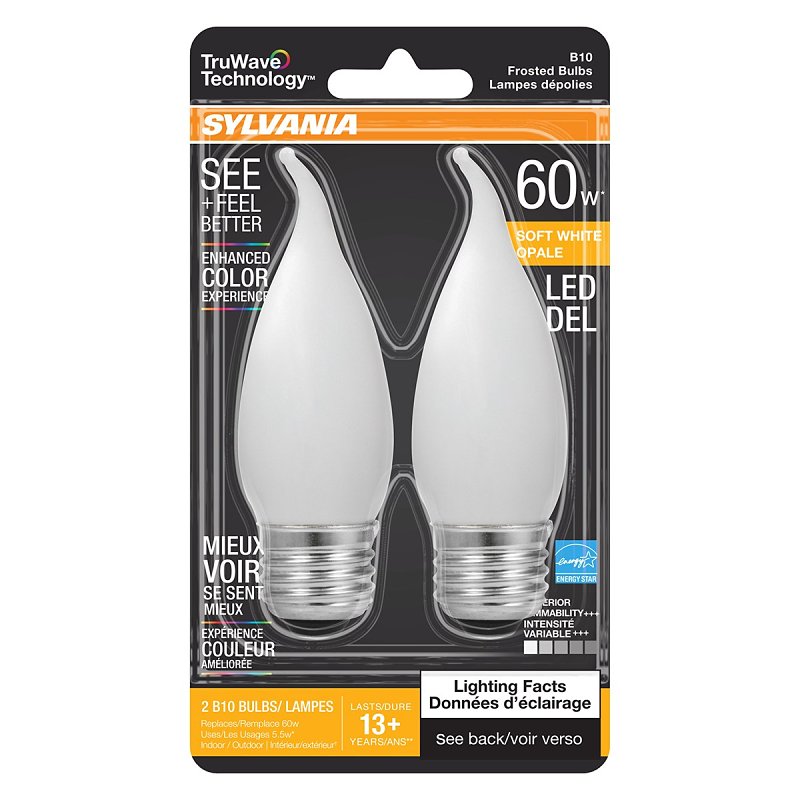 BULB LED B10 FROST SFTWHT 5W  